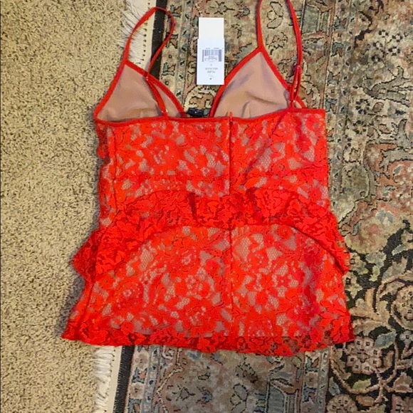 French connection red lace top - Picture 3 of 3